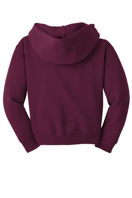 Jerzees - Youth NuBlend Pullover Hooded Sweatshirt. 996Y - Maroon - Union Prints