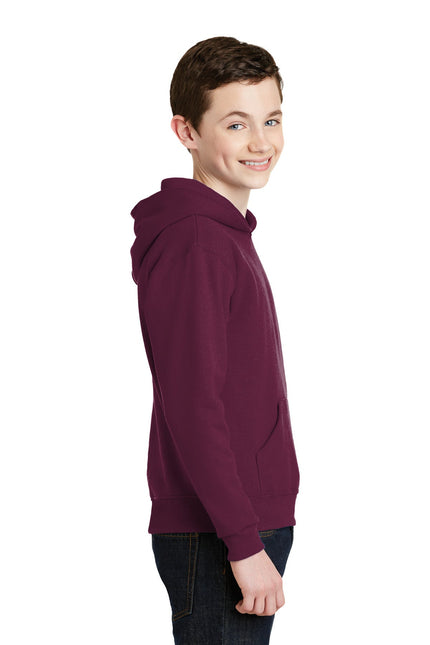 Jerzees - Youth NuBlend Pullover Hooded Sweatshirt. 996Y - Maroon - Union Prints