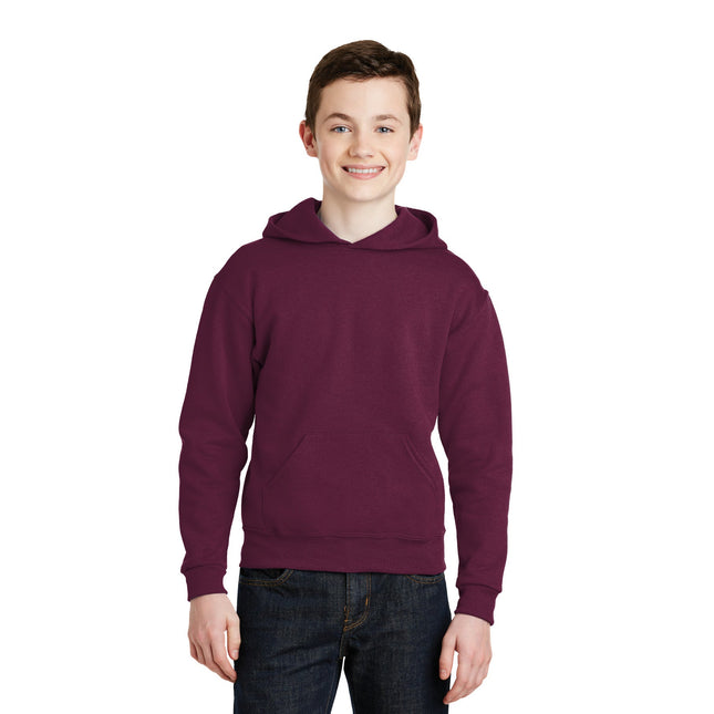 Jerzees - Youth NuBlend Pullover Hooded Sweatshirt. 996Y - Maroon - Union Prints