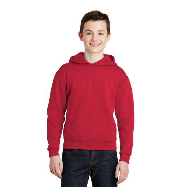Jerzees - Youth NuBlend Pullover Hooded Sweatshirt. 996Y - True Red - Union Prints