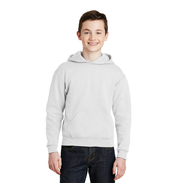 Jerzees - Youth NuBlend Pullover Hooded Sweatshirt. 996Y - White - Union Prints