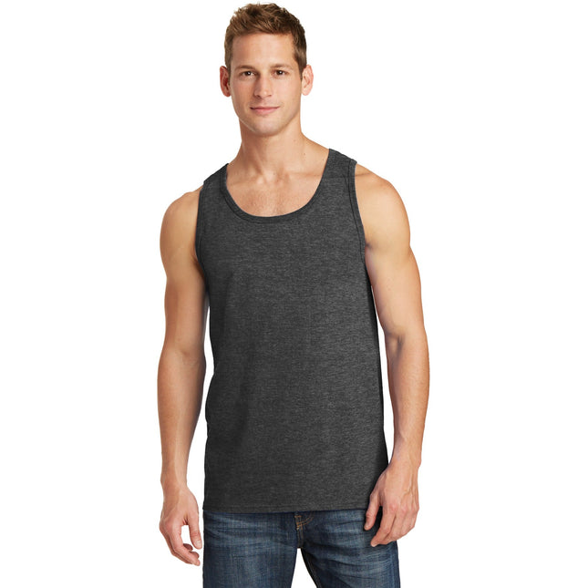 Port & Company Core Cotton Tank Top. PC54TT - Dark Heather Grey - Union Prints