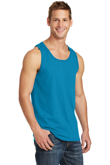 Port & Company Core Cotton Tank Top. PC54TT - Neon Blue - Union Prints