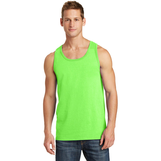 Port & Company Core Cotton Tank Top. PC54TT - Neon Green - Union Prints
