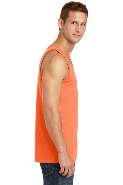 Port & Company Core Cotton Tank Top. PC54TT - Neon Orange - Union Prints