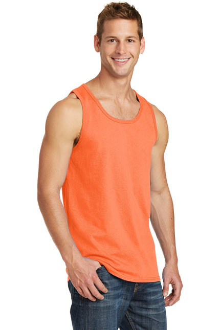 Port & Company Core Cotton Tank Top. PC54TT - Neon Orange - Union Prints
