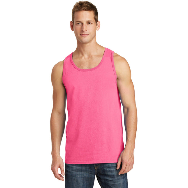 Port & Company Core Cotton Tank Top. PC54TT - Neon Pink - Union Prints