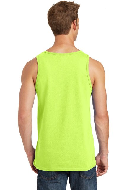 Port & Company Core Cotton Tank Top. PC54TT - Neon Yellow - Union Prints