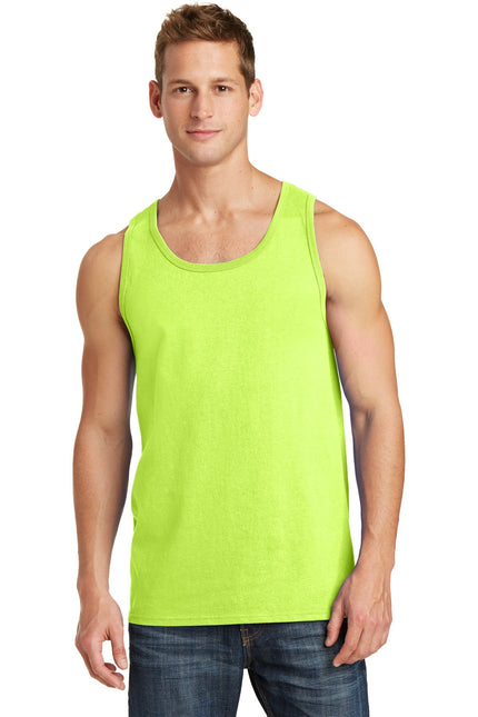Port & Company Core Cotton Tank Top. PC54TT - Neon Yellow - Union Prints