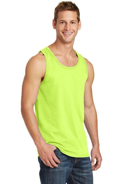 Port & Company Core Cotton Tank Top. PC54TT - Neon Yellow - Union Prints