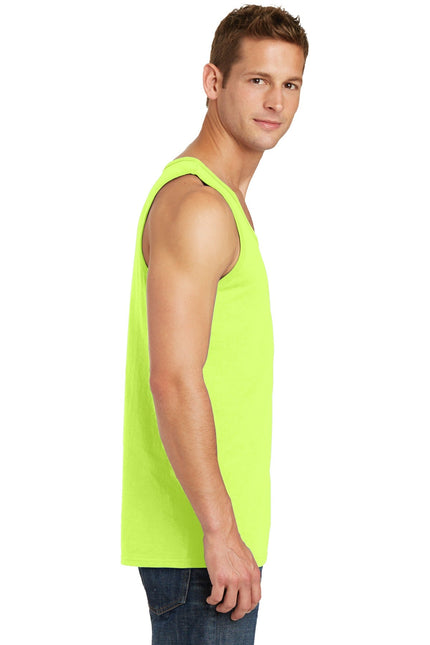 Port & Company Core Cotton Tank Top. PC54TT - Neon Yellow - Union Prints