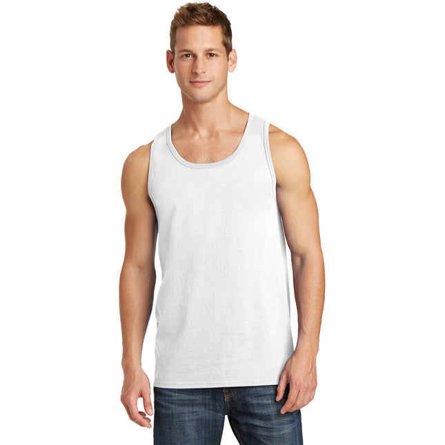 Port & Company Core Cotton Tank Top. PC54TT - White - Union Prints
