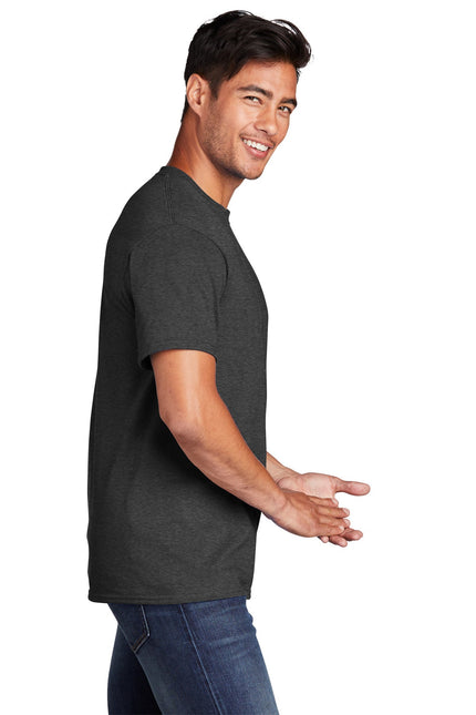 Port & Company - Core Cotton Tee. PC54 - Black Heather - Union Prints