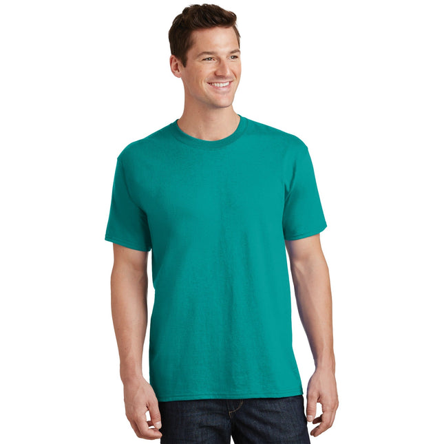 Port & Company - Core Cotton Tee. PC54 - Bright Aqua - Union Prints
