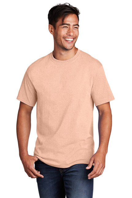 Port & Company - Core Cotton Tee. PC54 - Heathered Dusty Peach - Union Prints