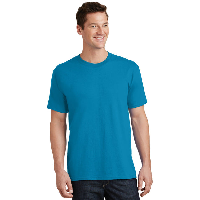 Port & Company - Core Cotton Tee. PC54 - Neon Blue - Union Prints