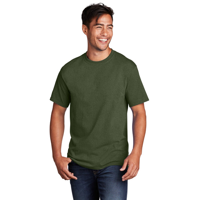 Port & Company - Core Cotton Tee. PC54 - Olive Drab Green Heather - Union Prints