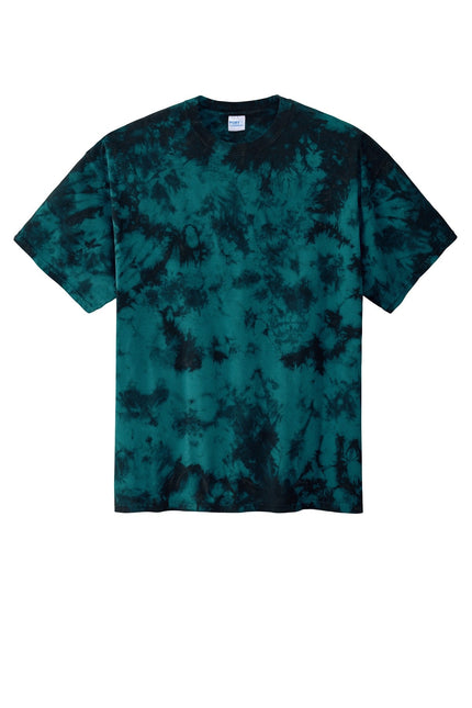Port & Company Crystal Tie-Dye Tee PC145 - Black/ Teal - Union Prints