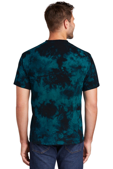 Port & Company Crystal Tie-Dye Tee PC145 - Black/ Teal - Union Prints