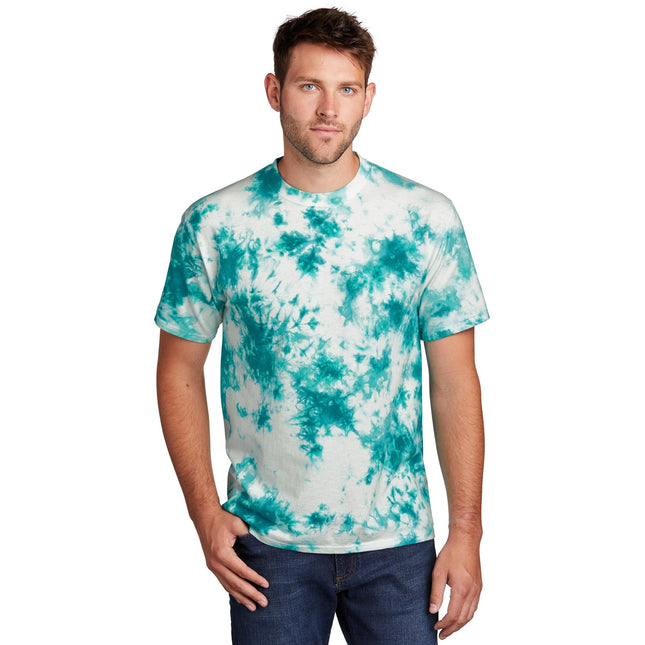 Port & Company Crystal Tie-Dye Tee PC145 - Teal - Union Prints
