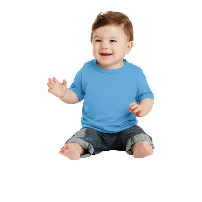 Port & Company Infant Core Cotton Tee. CAR54I - Aquatic Blue - Union Prints