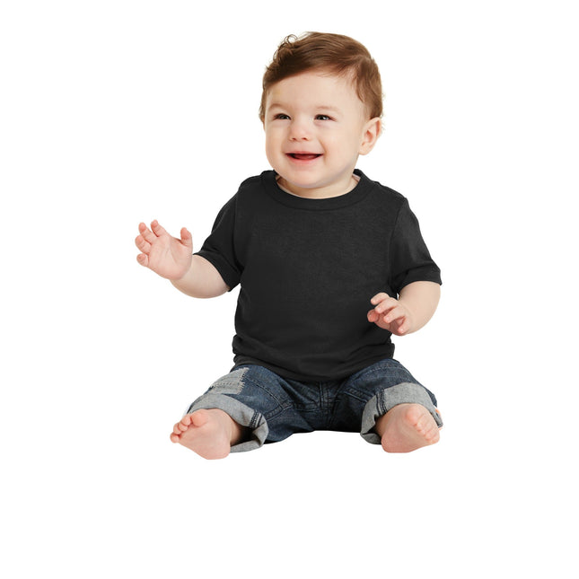 Port & Company Infant Core Cotton Tee. CAR54I - Jet Black - Union Prints