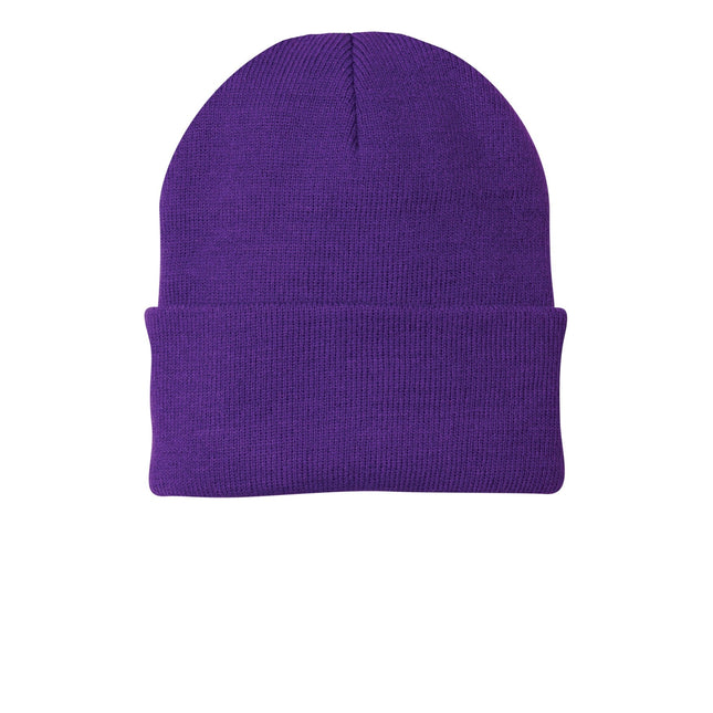 Port & Company Knit Cap. CP90 - Athletic Purple - Union Prints