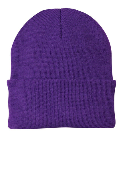 Port & Company Knit Cap. CP90 - Athletic Purple - Union Prints