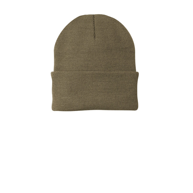 Port & Company Knit Cap. CP90 - Coyote Brown - Union Prints