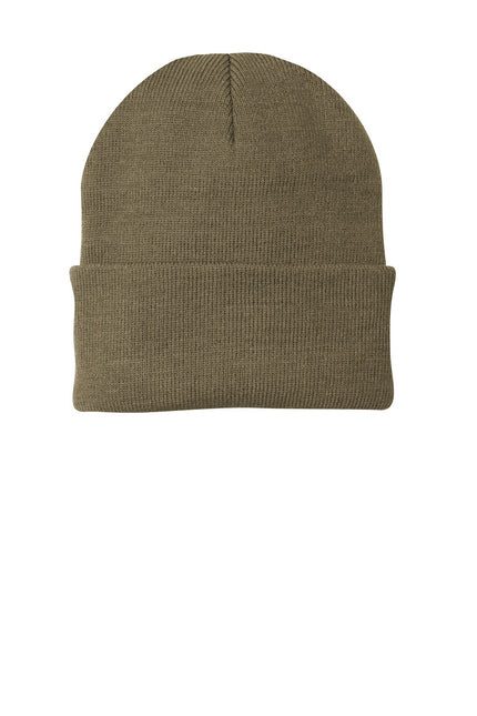 Port & Company Knit Cap. CP90 - Coyote Brown - Union Prints