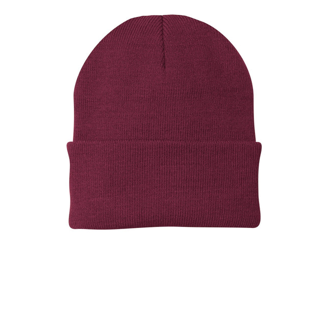 Port & Company Knit Cap. CP90 - Maroon - Union Prints