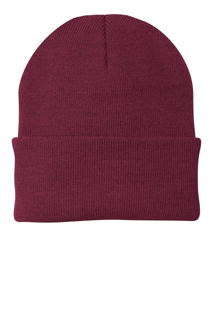 Port & Company Knit Cap. CP90 - Maroon - Union Prints
