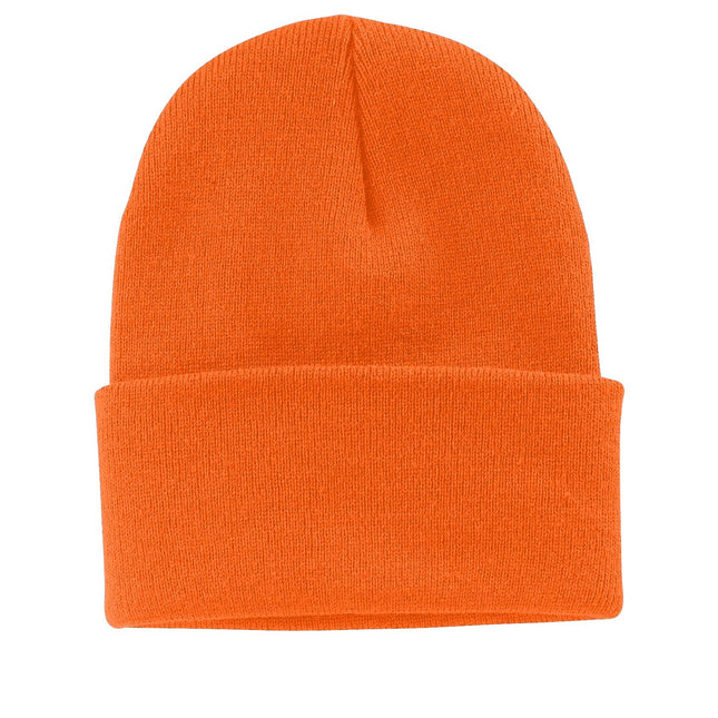 Port & Company Knit Cap. CP90 - Neon Orange - Union Prints