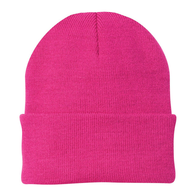 Port & Company Knit Cap. CP90 - Neon Pink Glo - Union Prints