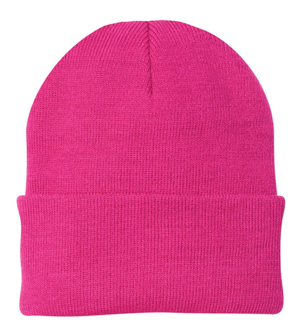 Port & Company Knit Cap. CP90 - Neon Pink Glo - Union Prints