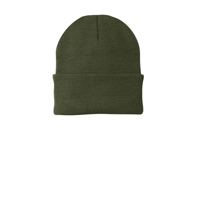 Port & Company Knit Cap. CP90 - Olive Drab Green - Union Prints