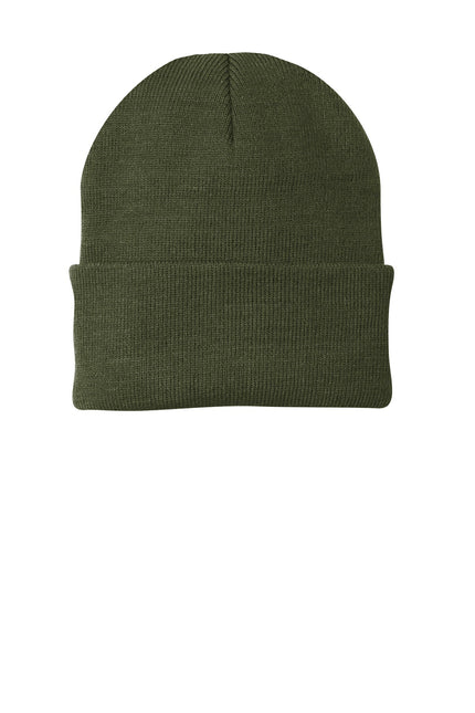 Port & Company Knit Cap. CP90 - Olive Drab Green - Union Prints