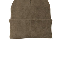 Port & Company Knit Cap. CP90 - Woodland Brown - Union Prints
