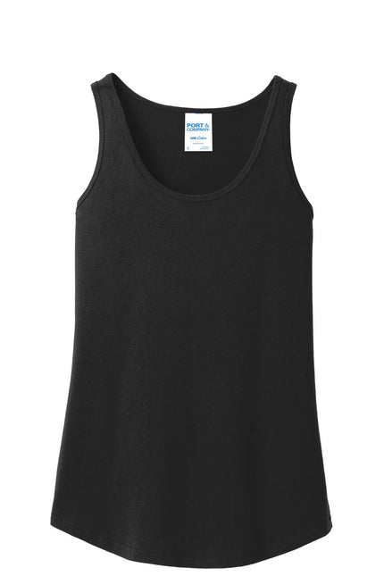 Port & Company Ladies Core Cotton Tank Top. LPC54TT - Jet Black - Union Prints