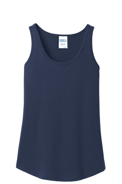 Port & Company Ladies Core Cotton Tank Top. LPC54TT - Navy - Union Prints