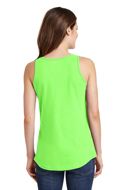 Port & Company Ladies Core Cotton Tank Top. LPC54TT - Neon Green - Union Prints