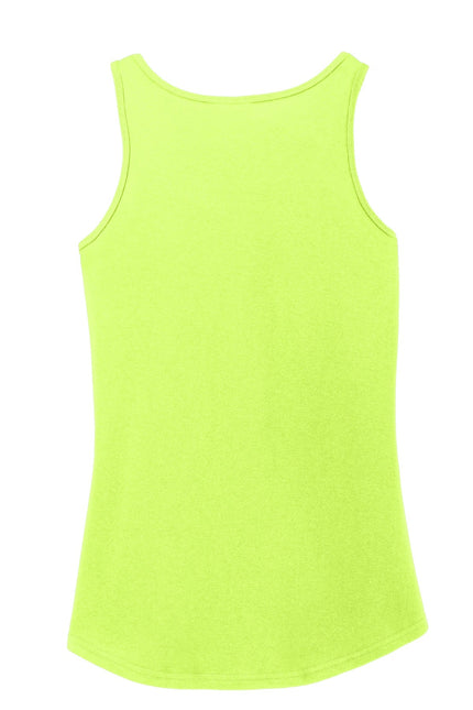Port & Company Ladies Core Cotton Tank Top. LPC54TT - Neon Yellow - Union Prints