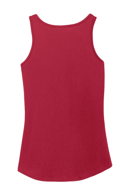 Port & Company Ladies Core Cotton Tank Top. LPC54TT - Red - Union Prints