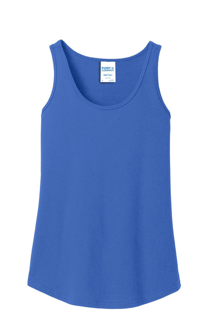 Port & Company Ladies Core Cotton Tank Top. LPC54TT - Royal - Union Prints