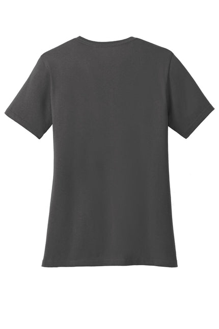 Port & Company Ladies Core Cotton V-Neck Tee. LPC54V - Charcoal - Union Prints