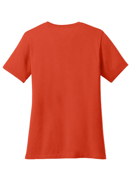 Port & Company Ladies Core Cotton V-Neck Tee. LPC54V - Orange - Union Prints