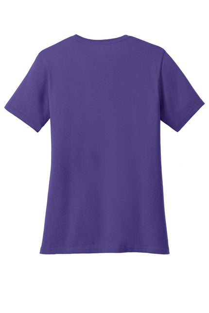 Port & Company Ladies Core Cotton V-Neck Tee. LPC54V - Purple - Union Prints