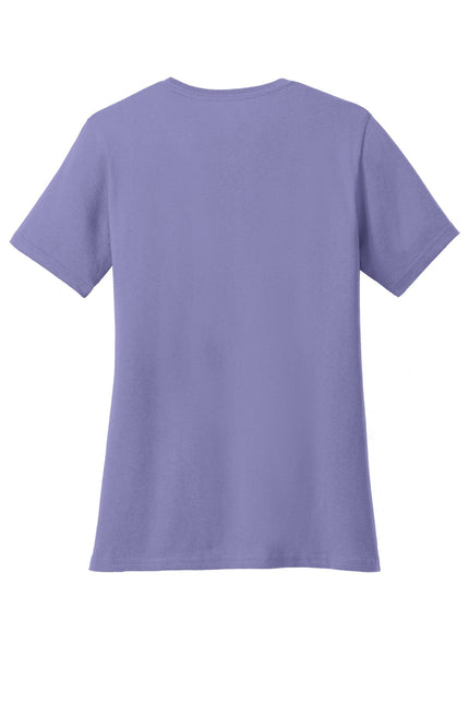 Port & Company Ladies Core Cotton V-Neck Tee. LPC54V - Violet - Union Prints