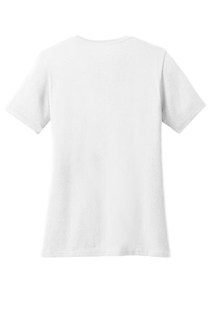 Port & Company Ladies Core Cotton V-Neck Tee. LPC54V - White - Union Prints