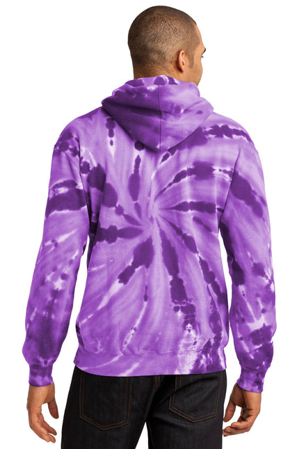 Port & Company Tie-Dye Pullover Hooded Sweatshirt. PC146 - Purple - Union Prints